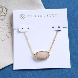 Kendra Scott Elisa Necklace Rose Quartz Gold